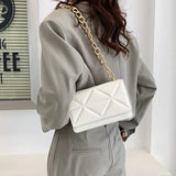 Summer Chain Shoulder Bag Casual Pu Leather Underarm Bags For Women