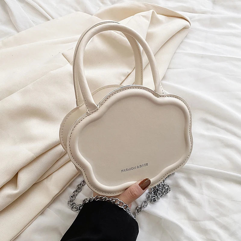 Summer Chain Shoulder Bag for Women Texture Pu Leather Crossbody Bags