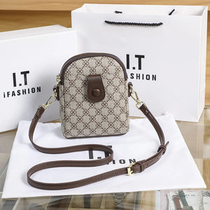 Summer Printed Small Square Bag Vertical Mobile Zero Wallet Mini