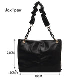 Summer Pu Leather Shoulder Bag Large Capacity Handbag Solid Female Bags