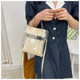 Summer PU Leather Shoulder Bag for Women Vintage PVC Crossbody Bags