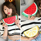 Summer Fruit Chain Shoulder Messenger Bag, Orange Watermelon Strawberry Bag
