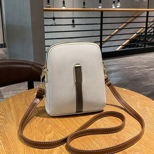 Summer Litchi Pattern Shoulder Bag Large Capacity Mobile Phone Bag