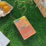 Summer Shining Shoulder Bags Transparent Laser Mini Chain Handbag