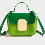 Green Cartoon Small Square Totes Messenger Shoulder Bag