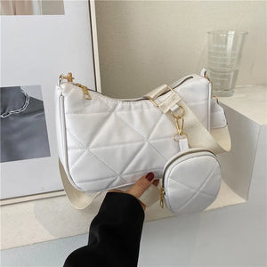 Summer Women's Messenger Bag Rhombus Shoulder Bag Female Zipper Small Square Bag