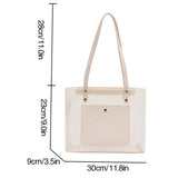 Summer Transparent Shoulder Bag Clear Shopping Beach Handbag Large Capacity