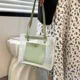 Summer Transparent Shoulder Bag Clear Shopping Beach Handbag Large Capacity