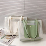 Summer Transparent Shoulder Bag Clear Shopping Beach Handbag Large Capacity
