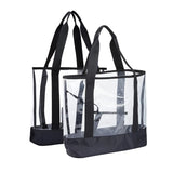Transparent Waterproof Shoulder Beach Bag Large Clear Tote Solid