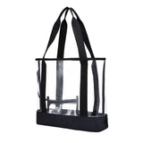 Transparent Waterproof Shoulder Beach Bag Large Clear Tote Solid