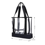 Transparent Waterproof Shoulder Beach Bag Large Clear Tote Solid