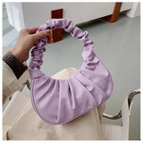Summer Pleated Handlebags Cloud Bags Armpit Bag