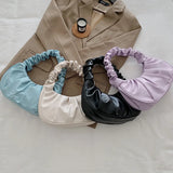 Summer Pleated Handlebags For Women PU Cloud Bags Leisure Armpit Bag Shopping Sh