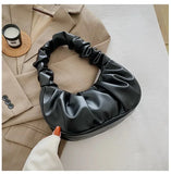Summer Pleated Handlebags For Women PU Cloud Bags Leisure Armpit Bag Shopping Sh