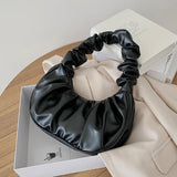 Summer Pleated Handlebags PU Cloud Bags