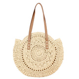 Summer Round Straw Bags for Women Rattan Bag Woven Beach CrossBody Bag