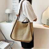 Large Straw Backpack Women Shoulder Bag Beach Travel Mochila Backpack