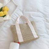 Summer Straw Bags Women Woven Beach Handbags Tote Clutch High The Bag