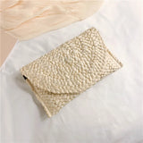 Women's Straw Clutch Bag Mini Tote Bohemian Beach Purse