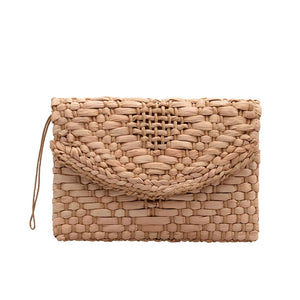 Women's Straw Clutch Bag Mini Tote Bohemian Beach Purse