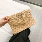 Women's Straw Clutch Bag Mini Tote Bohemian Beach Purse