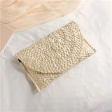 Women's Straw Clutch Bag Mini Tote Bohemian Beach Purse