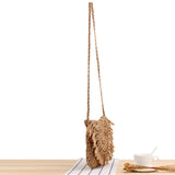 Summer Straw Woven Bag with Tassel Beach Vacation Handbag
