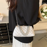 Summer Chain Shoulder Crossbody Bag Top PU Leather Lozenge Clutch