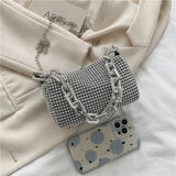 Summer Travel Shoulder Handbags Purses Bling Diamond Small Crossbody Messenger B
