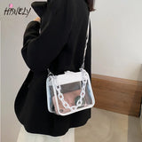Clear Transparent Crossbody Bag Jelly Handbags Acrylic Chain Shoulder Bag