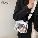 Clear Transparent Crossbody Bag Jelly Handbags Acrylic Chain Shoulder Bag