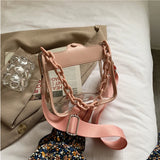 Clear Transparent Crossbody Bag Jelly Handbags Acrylic Chain Shoulder Bag