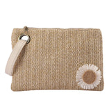 Summer Straw Wristlet Clutch Beach Envelope Bag Retro Knitted Hand Bags