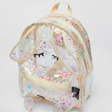 Summer Sequins Glitter Bunny Shape Transparent Backpack
