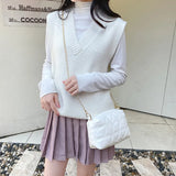 Lingge Embroidery Camera Shoulder Bag Chain Small Messenger Bag