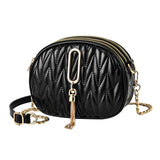 Small Messenger Bag Lingge Embroidery Camera Shoulder Crossbody Chain