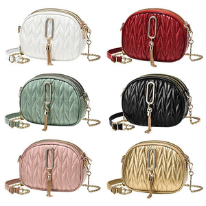 Small Messenger Bag Lingge Embroidery Camera Shoulder Crossbody Chain