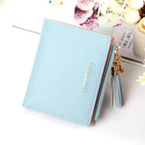 Tassel Women Wallet Small Leather Zipper Purses Portefeuille Female Purse Clutch