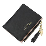 Tassel Women Wallet Small Leather Zipper Purses Female Purse Clutch