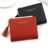 Small Leather Women Wallet Zipper Purse Clutch