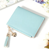 Tassel Women Wallet Short Leather Women Wallets Zipper Purses