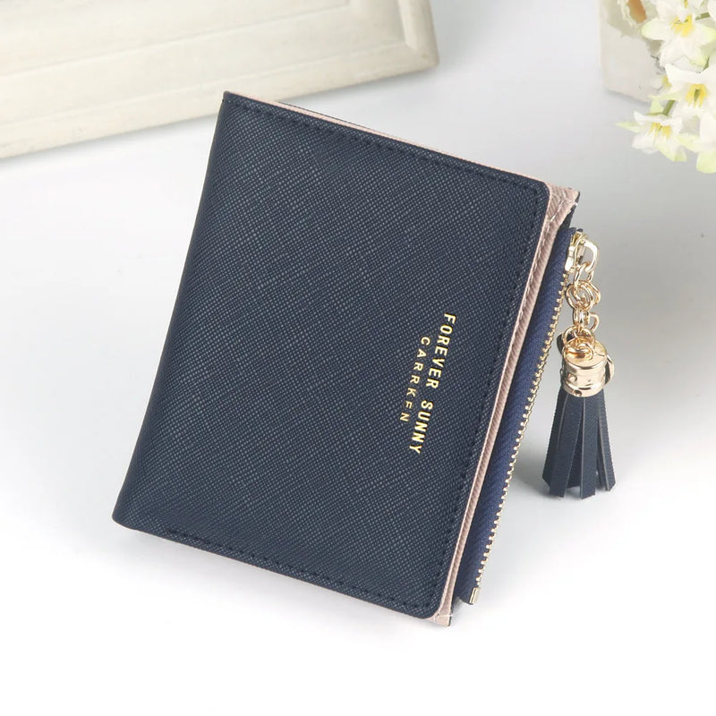 Tassel Women Wallet Small Leather Zipper Purses Portefeuille Female Purse Clutch