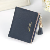 Tassel Women Wallet Short Leather Women Wallets Zipper Purses