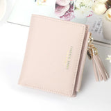 Tassel Women Wallet Short Leather Women Wallets Zipper Purses