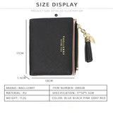 Tassel Women Wallet Small Leather Zipper Purses Female Purse Clutch