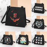 Teeth Pattern Square Messenger Shoulder Bag Cosmetic Tote