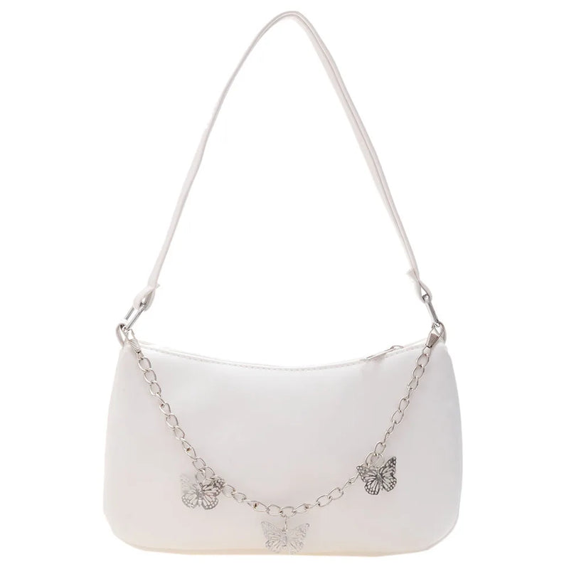 Texture Women's Leather Handbag Butterfly Chain Bag Shoulder Underarm Bag