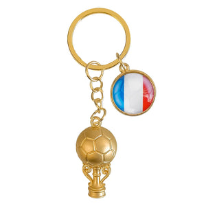 32 Countries Football Match Flag Keychain Pendant Soccer Game Key Ring