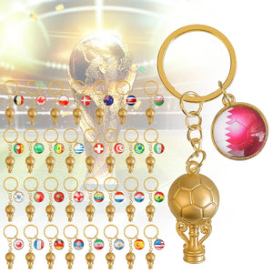 32 Countries Football Match Flag Keychain Pendant Soccer Game Key Ring